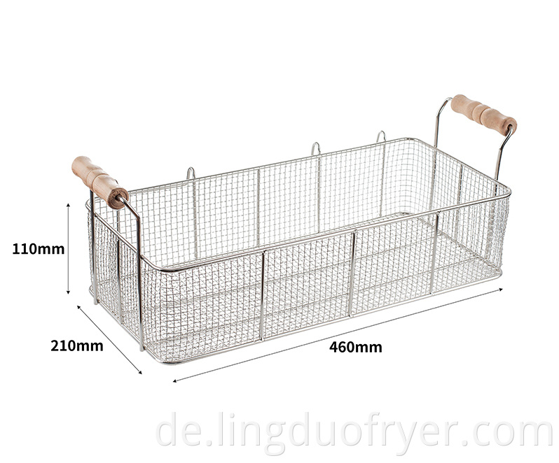 Single Electric Fryer Basket Size